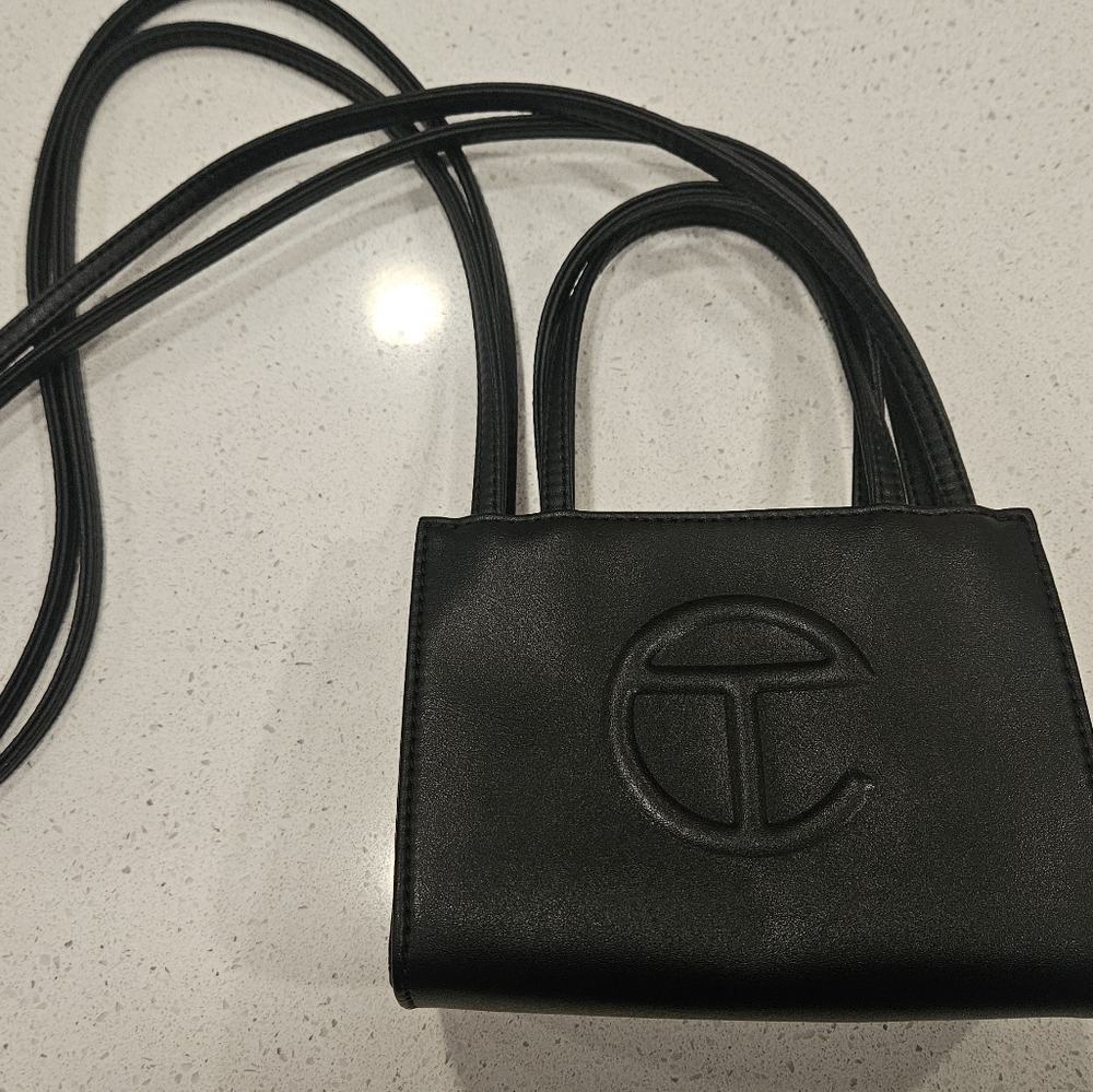Telfar Black Mini Shopping Bag
